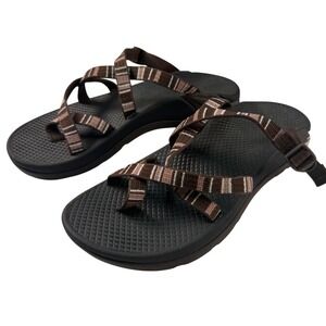 Chaco Strappy Outdoor Sandals Brown Adjustable Sport Size 6.5 Estimated *Read*